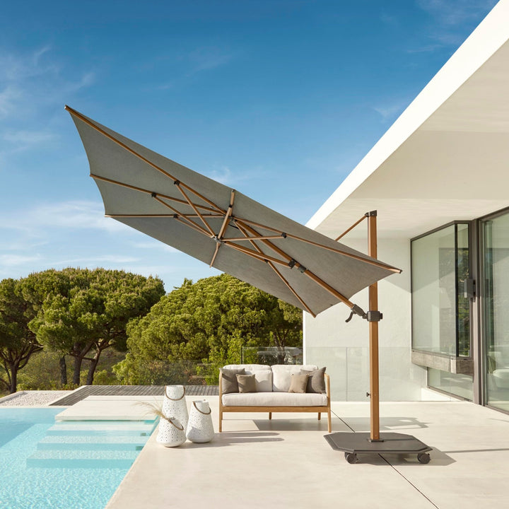 Jardinico Caractère cantilever parasols JCP.301 300x300 with parasol base and protective cover
