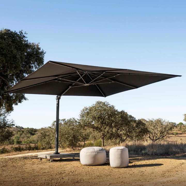 Parasol suspendu de luxe Lima 300x400cm noir