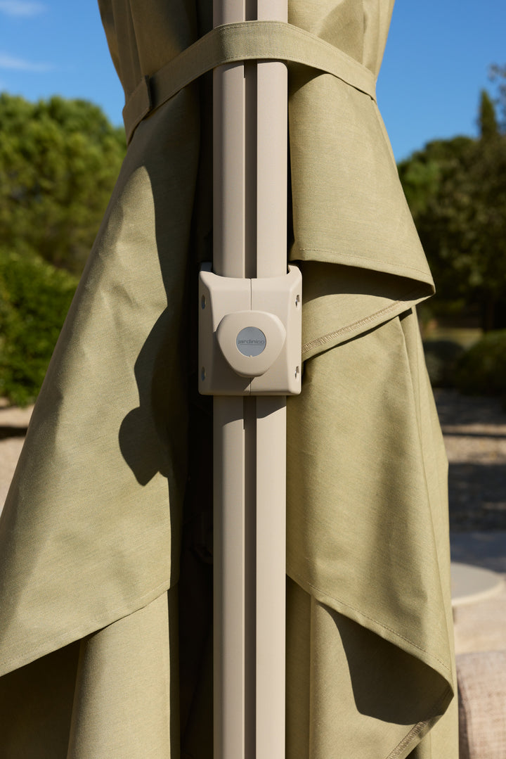 Lima luxury cantilever parasol 400x400cm linen