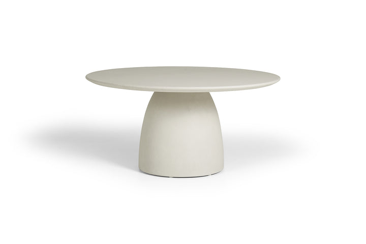 Table de jardin ronde Dome en tadelakt concrete earth