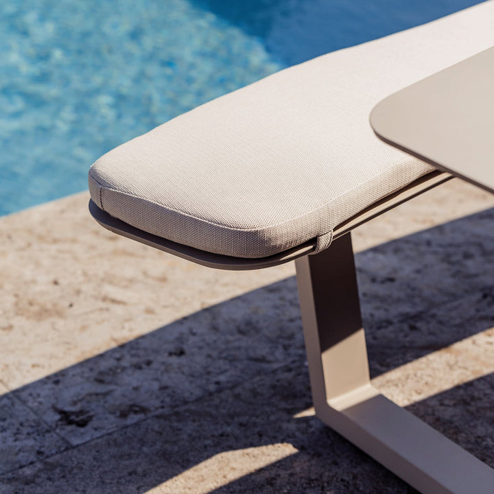 Table de pique-nique Corfu 220cm en aluminium beige