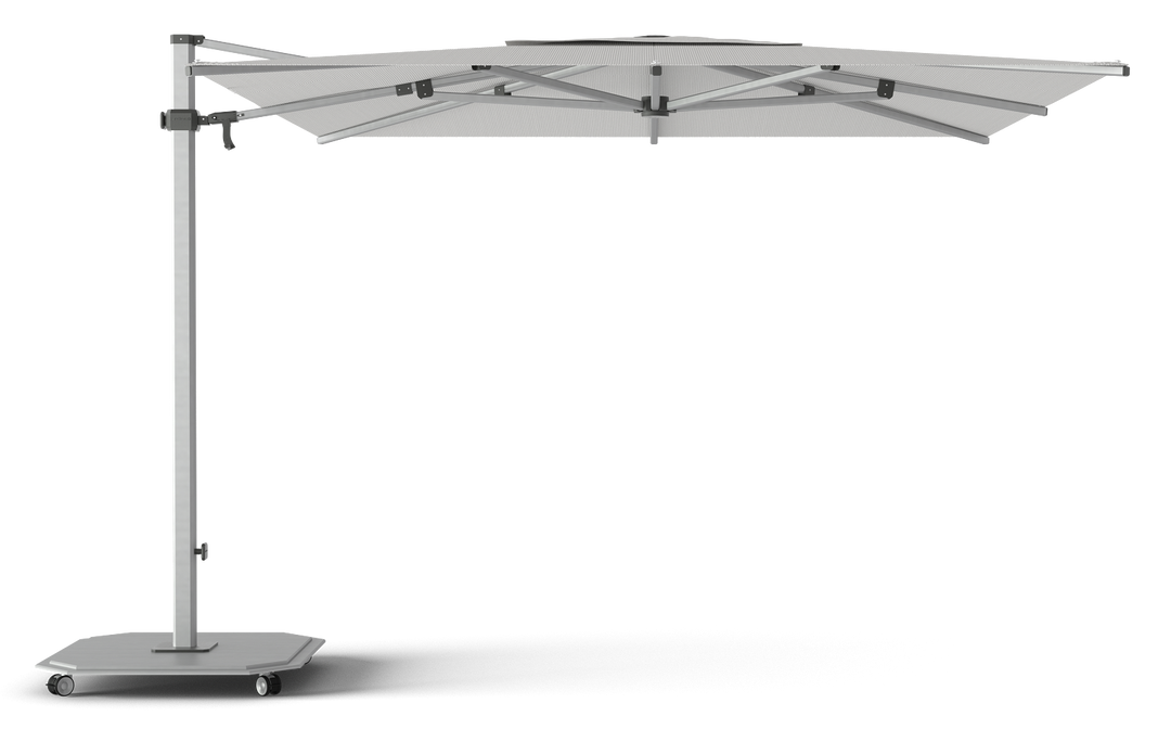 Jardinico Caractère cantilever parasols JCP.301 300x300 with parasol base and protective cover