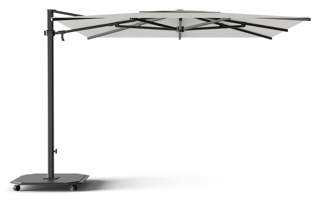 Jardinico Caractère cantilever parasols JCP.301 300x300 with parasol base and protective cover