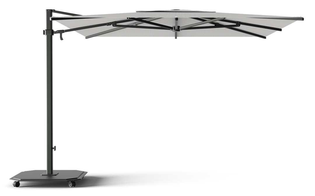 Jardinico Caractère cantilever parasols JCP.301 300x300 with parasol base and protective cover