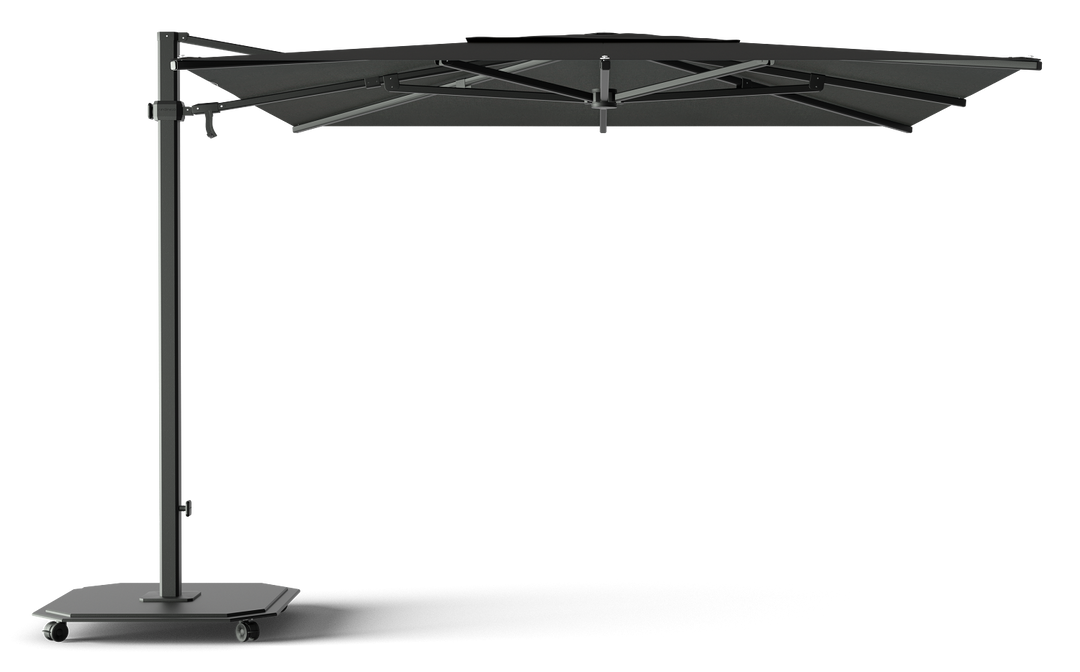 Jardinico Caractère cantilever parasols JCP.301 300x300 with parasol base and protective cover