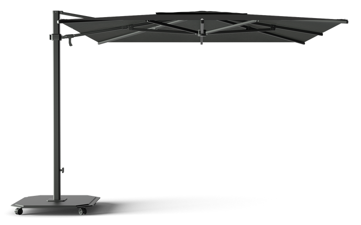 Jardinico Caractère cantilever parasols JCP.301 300x300 with parasol base and protective cover