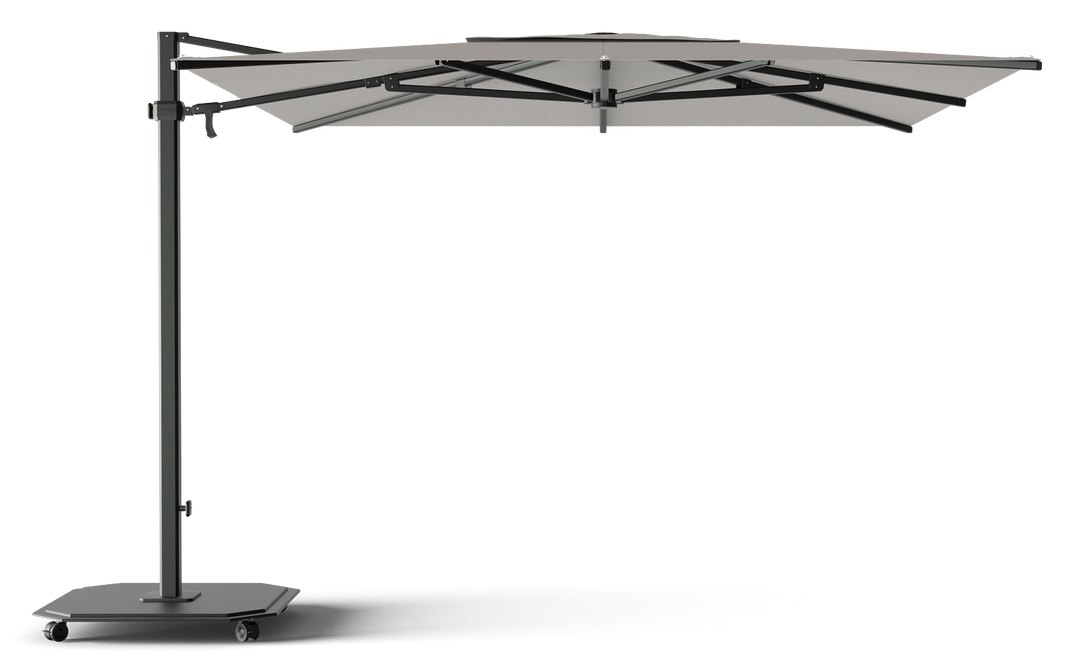 Jardinico Caractère cantilever parasols JCP.301 300x300 with parasol base and protective cover