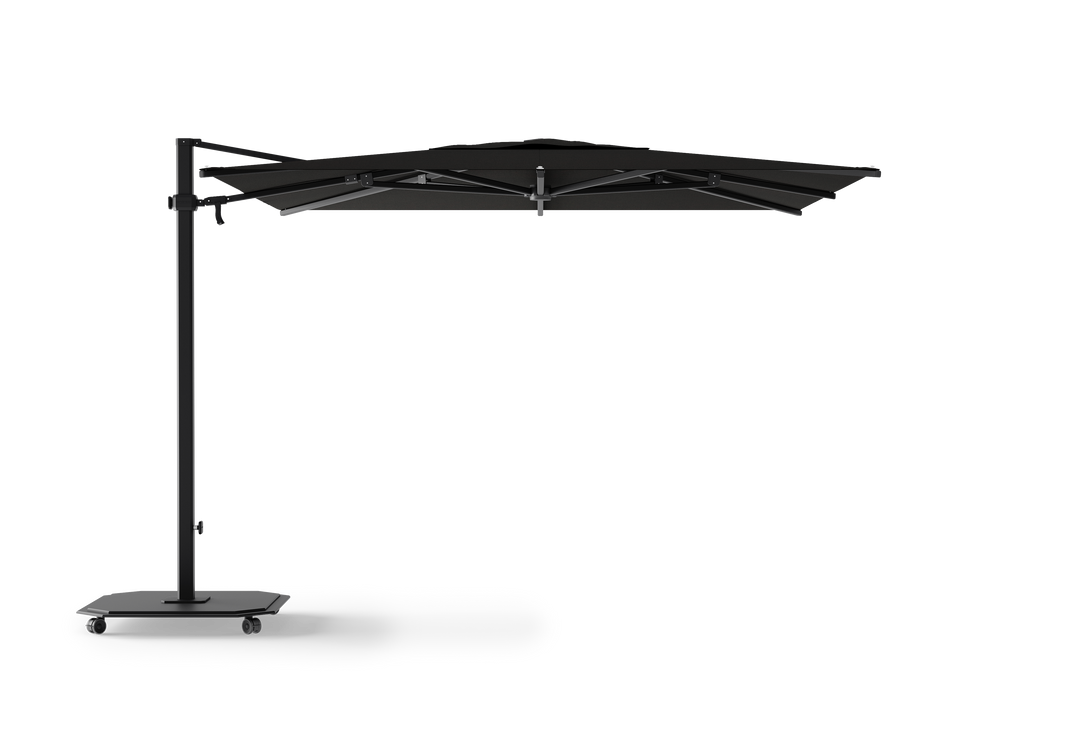 Jardinico Caractère cantilever parasols JCP.301 300x300 with parasol base and protective cover