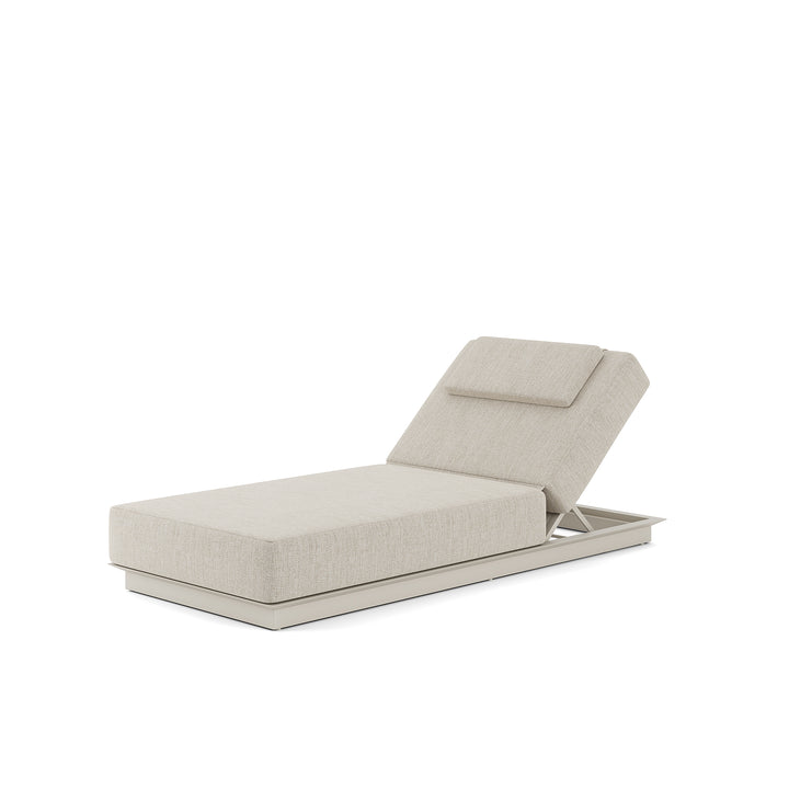 Lido sunlounger in beige aluminium en all-weather kussen