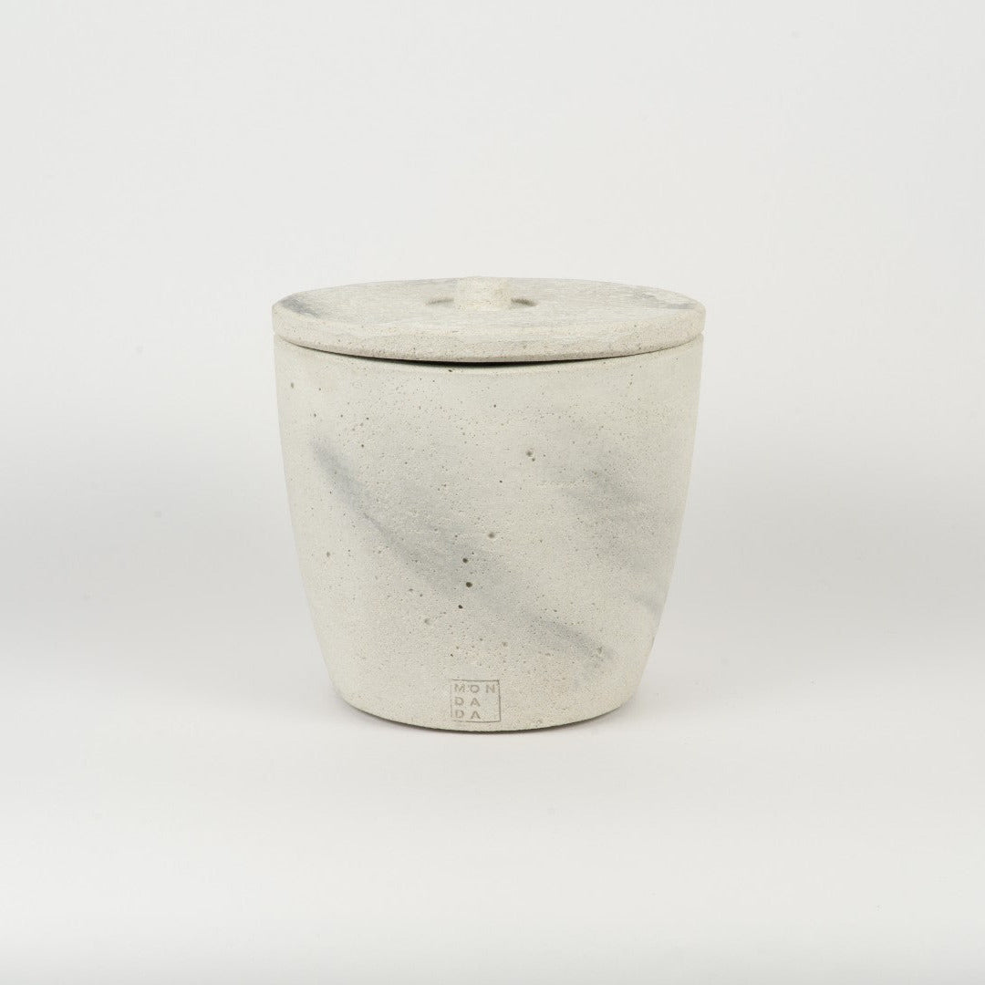 Bougie Urban Outdoor Large Grey + couvercle