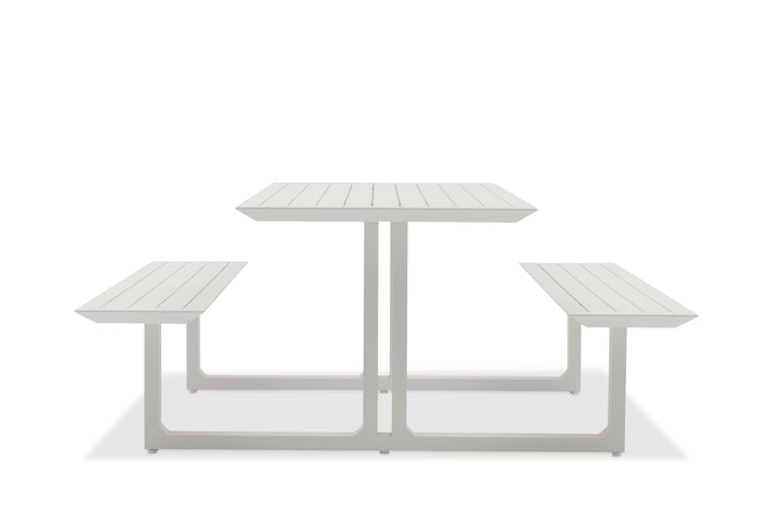 Cabo picknicktafel 240cm in wit aluminium
