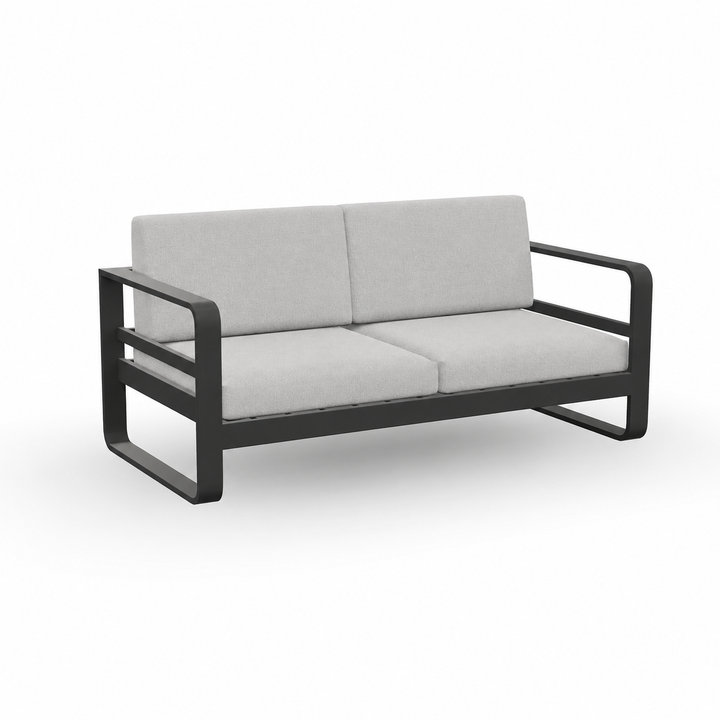 Reno 2-zit loungebank in antraciet aluminium en all-weather kussens