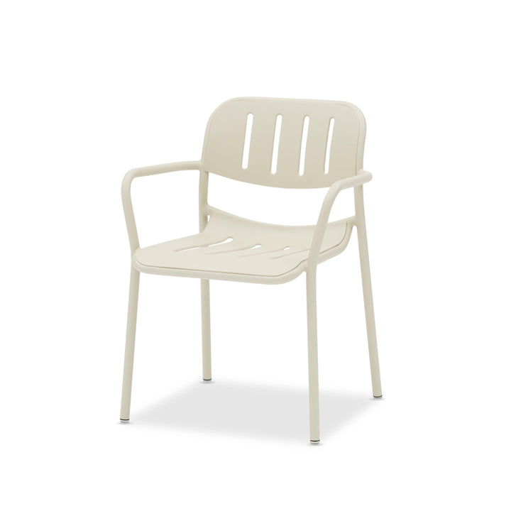 Sunset stapelbare tuinstoel in beige aluminium