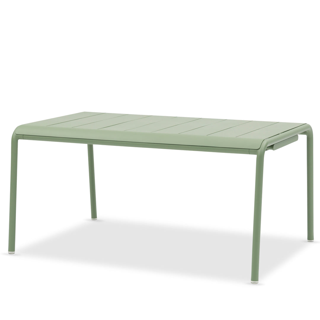 Sunset tuintafel in groen aluminium 155x107