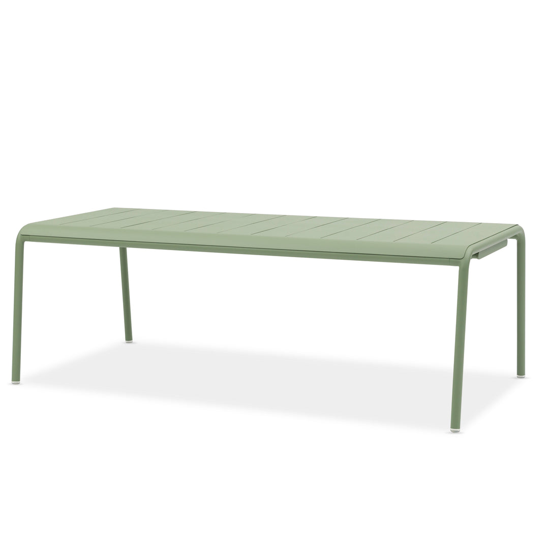 Sunset tuintafel in groen aluminium 220x107