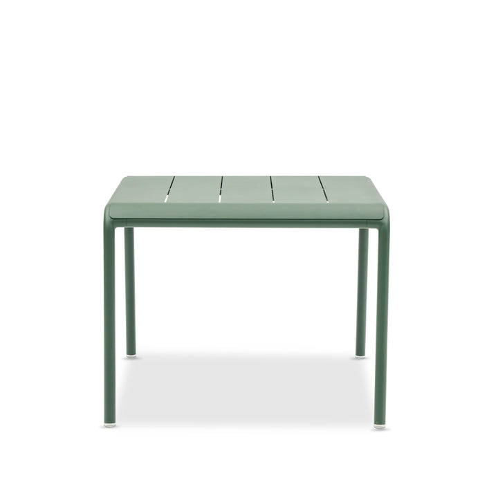 Sunset garden table in dark green aluminum 96x107cm