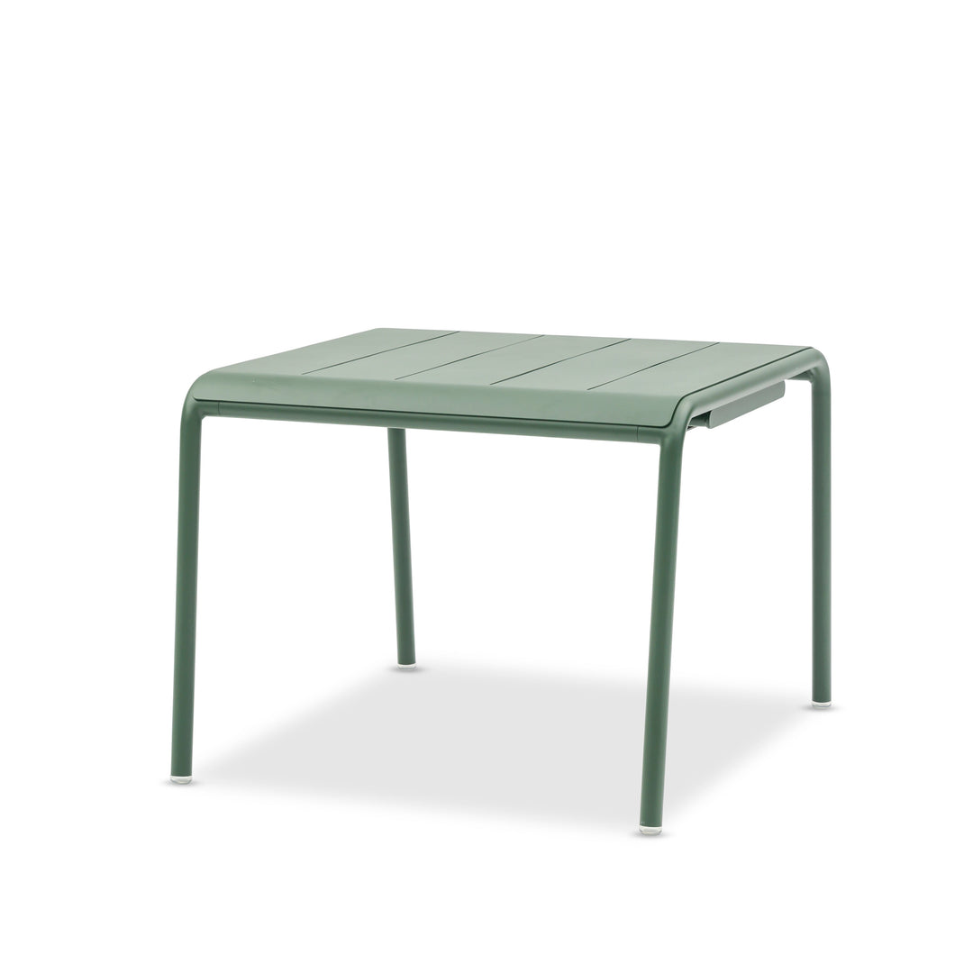 Sunset garden table in dark green aluminum 96x107cm