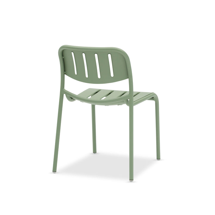Sunset stapelbare tuinstoel in groen aluminium