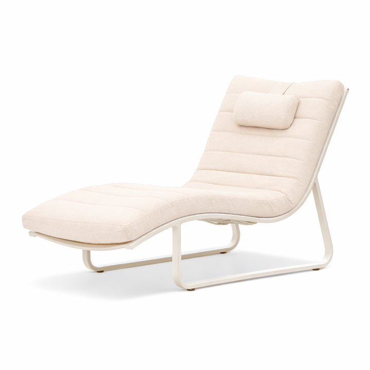 Florida daybed in beige aluminum with sunproof cushion