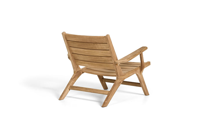Koozy lounge chair in teak with armrests