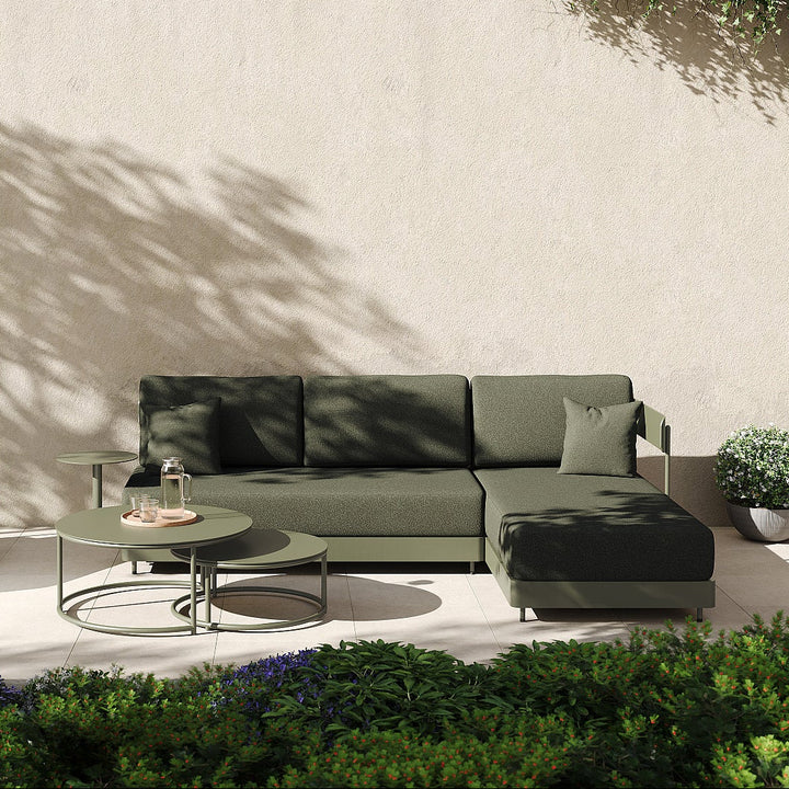 Senso lounge in groen aluminium en all-weather kussens (showroommodel)