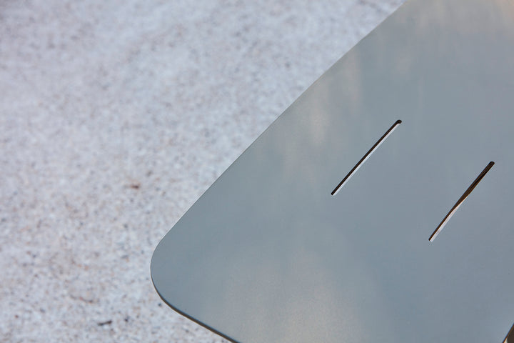 Table de pique-nique Squadro 229x229cm en aluminium vert mat