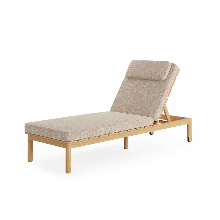 Fauteuil lounge Tofino en teck avec coussin toutes saisons