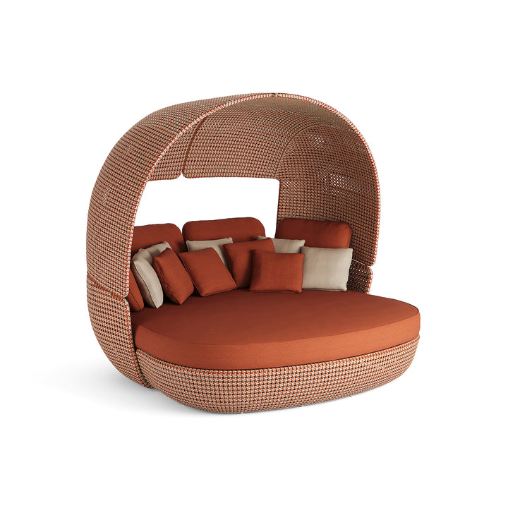 Phil daybed rust matte wicker urban glow flower weaving
