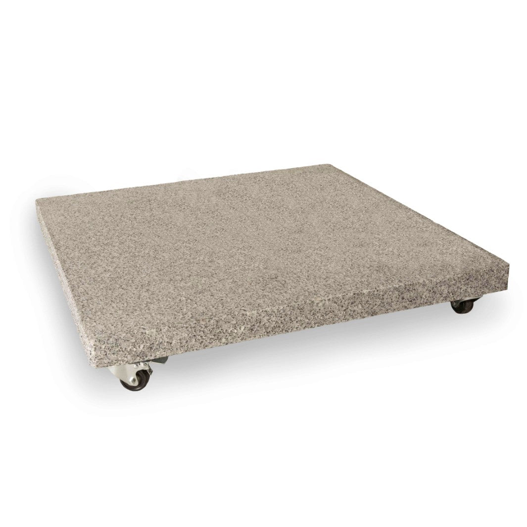 Zweefparasol 300x300 Parasol+voet | beige frame met stone parasoldoek