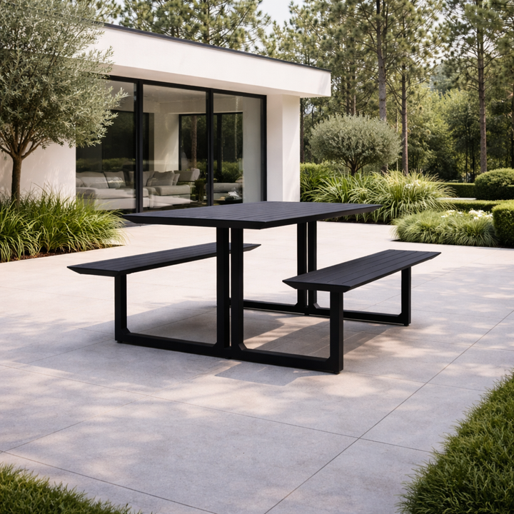 Cabo picknicktafel 240cm in antracite aluminium