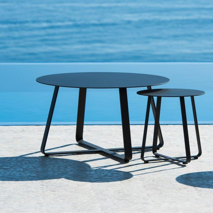 Elko koffietafel in antraciet aluminium Ø 90cm