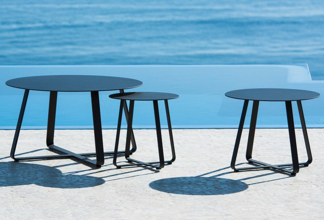 Elko koffietafel in antraciet aluminium Ø 60cm