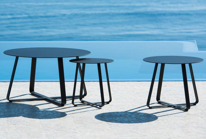 Elko coffee table in antracite aluminum Ø 45cm